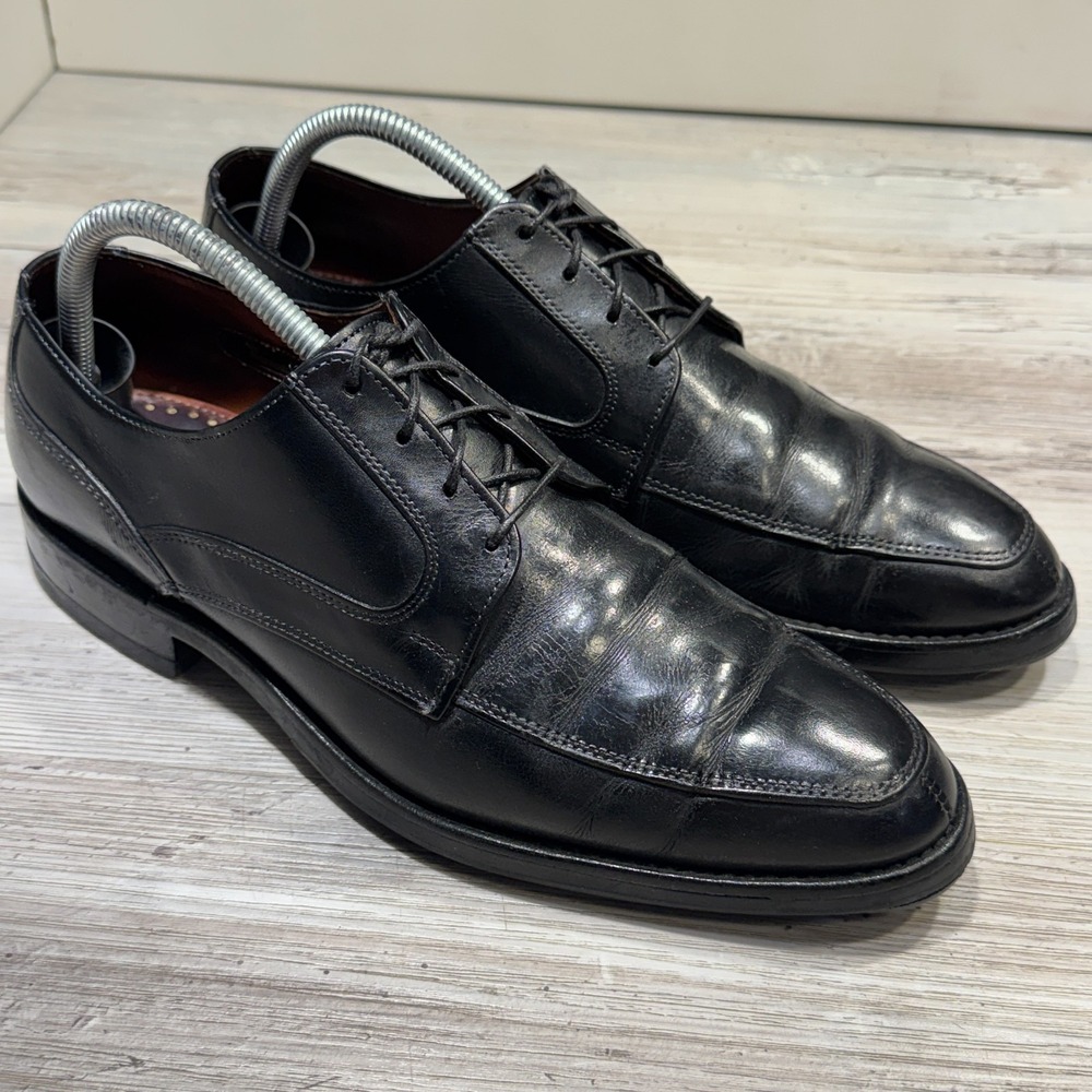 Mens Allen Edmonds Montgomery Black Leather Work Dress Oxfords Shoes Size 8.5